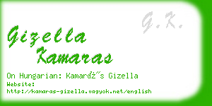 gizella kamaras business card